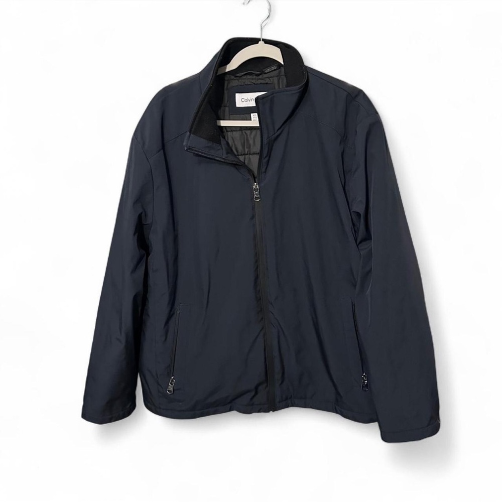 Calvin Klein XXL Men's Navy Blue Winter Jacket With Quilted Lining Coat
